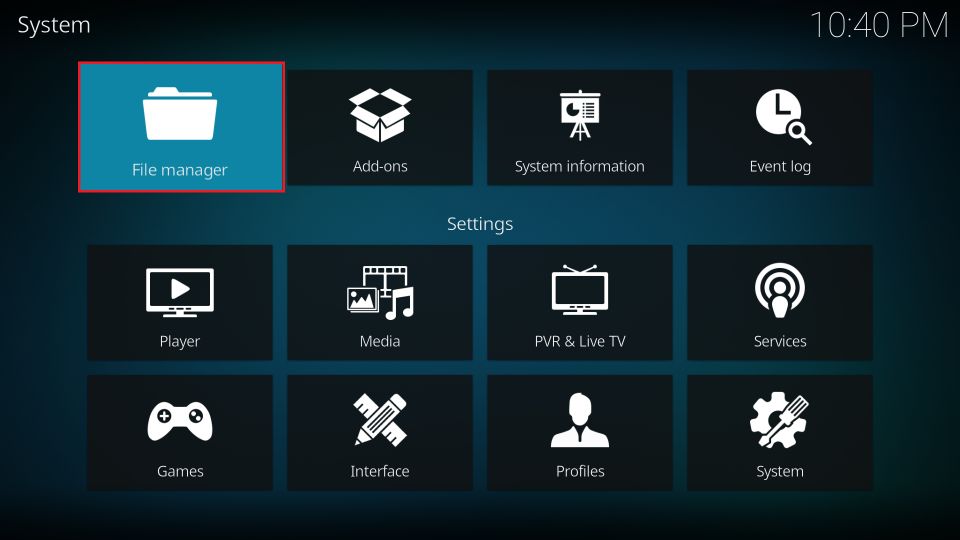 kodi File manager