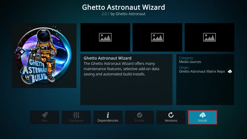 how to install ghetto astronaut wizard build