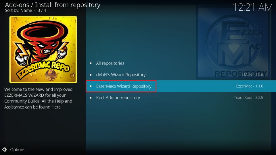 select EzzerMacs Wizard Repository