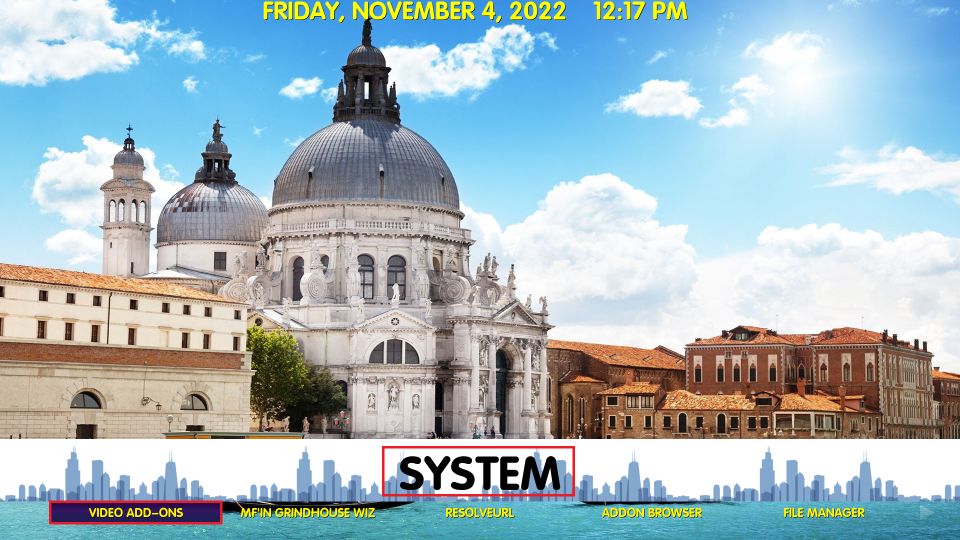 click on system