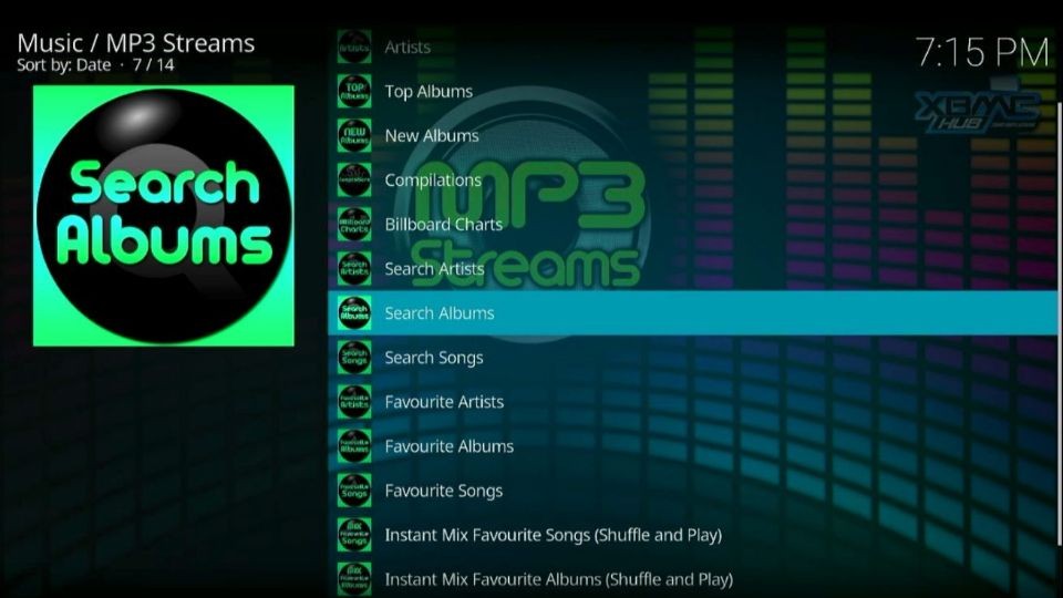 kodi mp3 stream addon