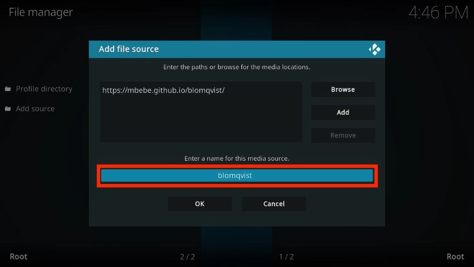 enter media source name