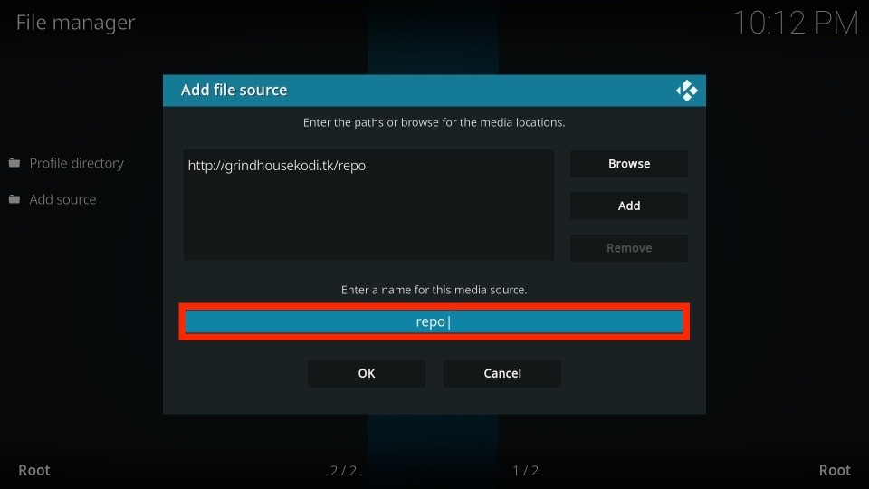 enter the source name