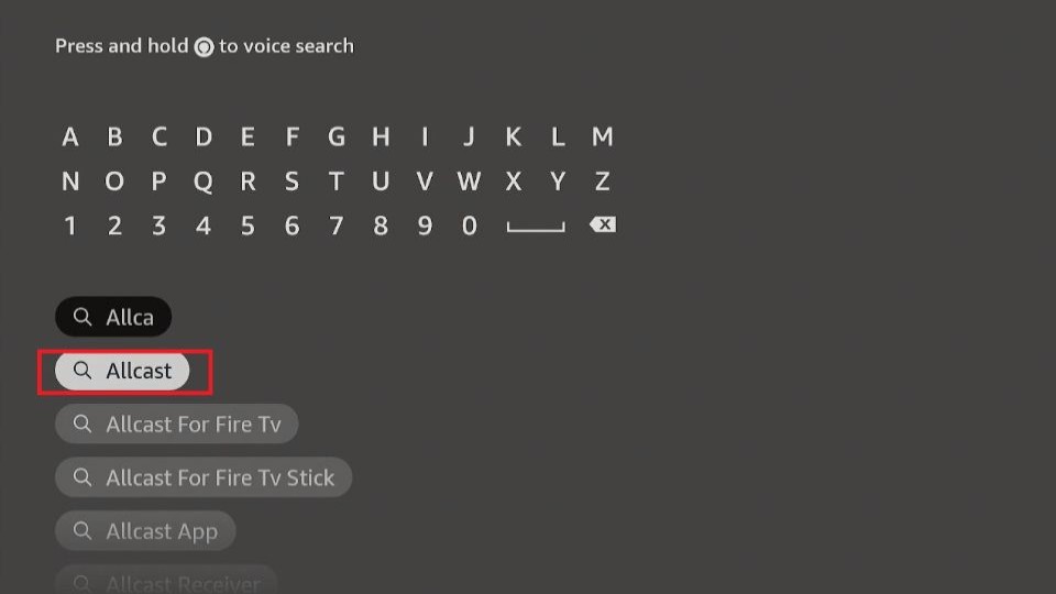 allcast for fire tv