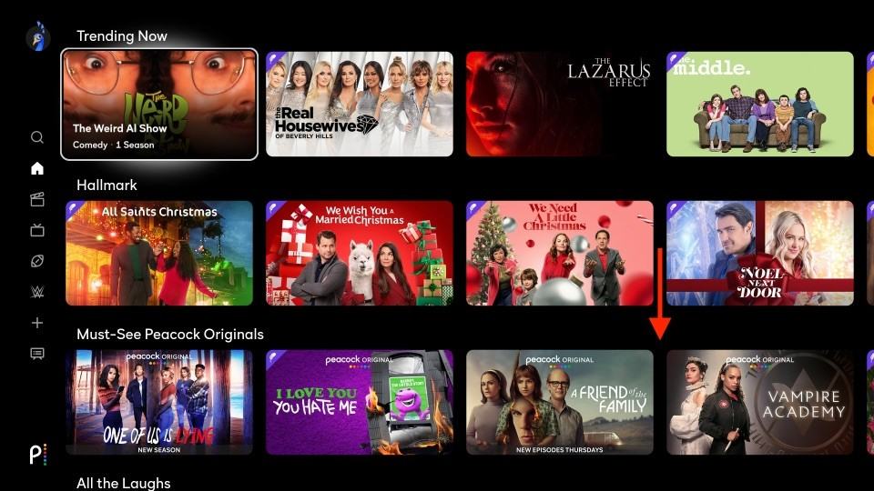 peacock tv app guide