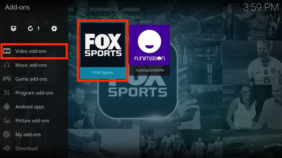 select Video add-ons