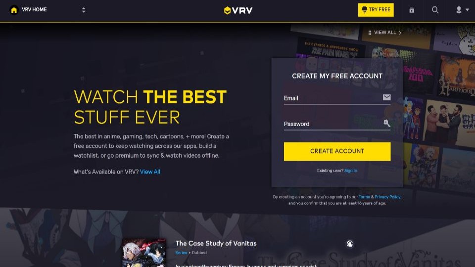 vrv account