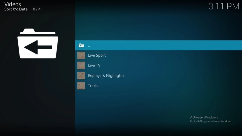 home screen ApeX Sports addon