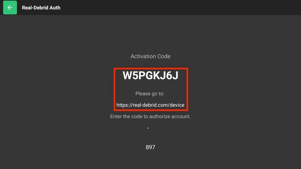 real debrid authorization code