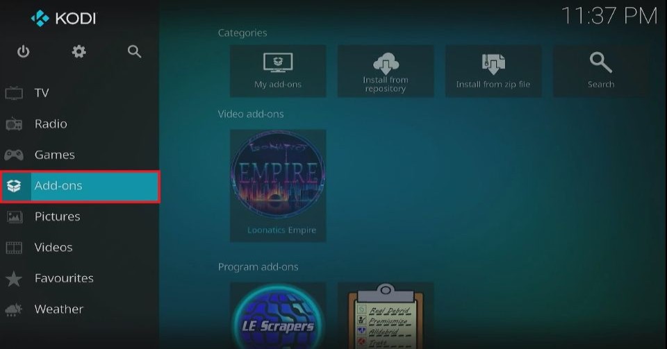 How To Use LooNatics Empire Kodi Addon