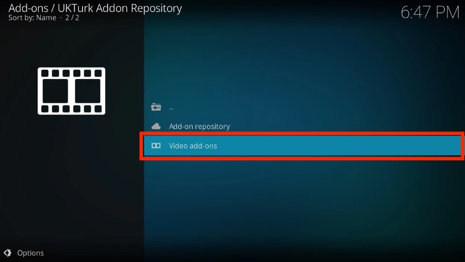 Choose Video add-ons