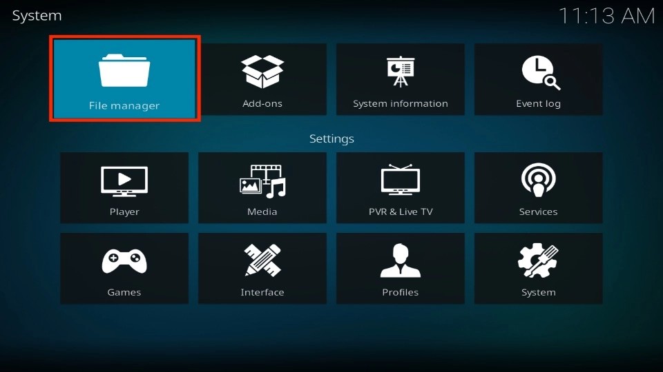 kodi File manager