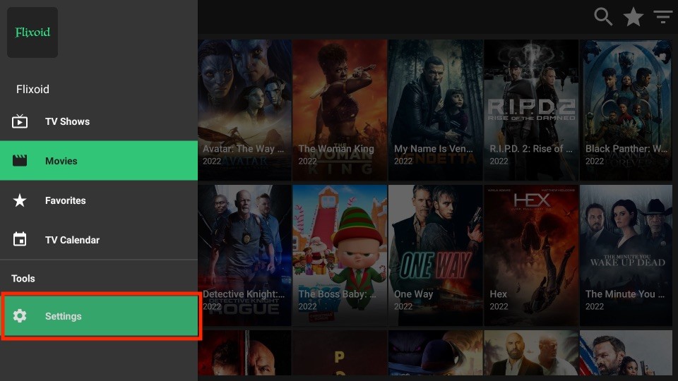 flixoid settings