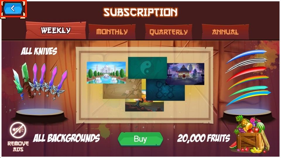 fruit cutter subscription screen