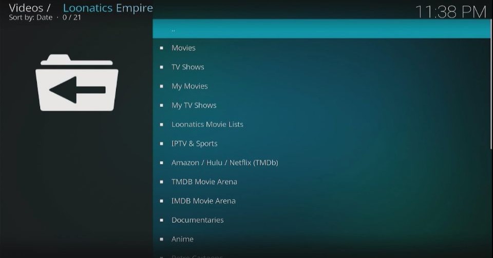 Homescreen of LooNatics Empire