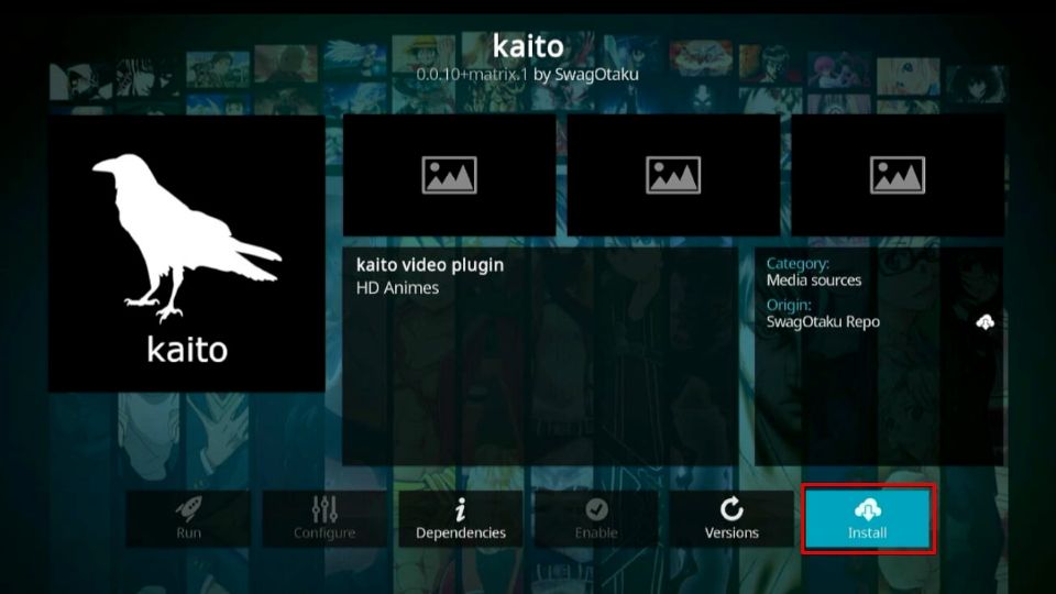 how to install kaito kodi addon