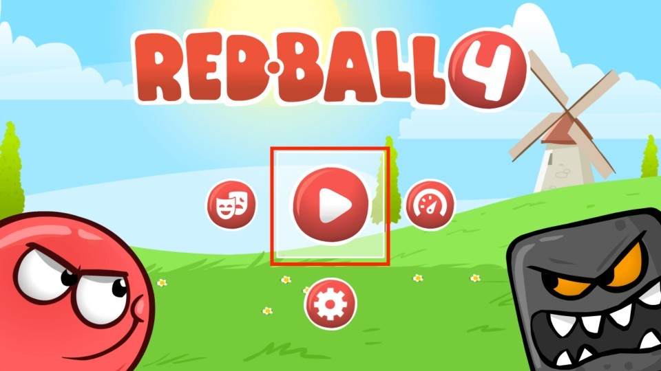 Play Button Red Ball 4