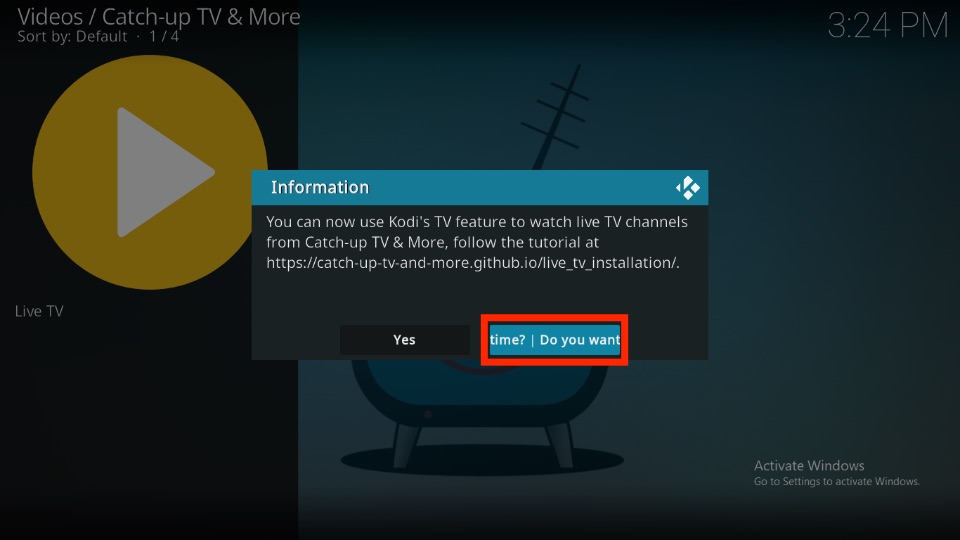 Catch up on TV and more Kodi addon 