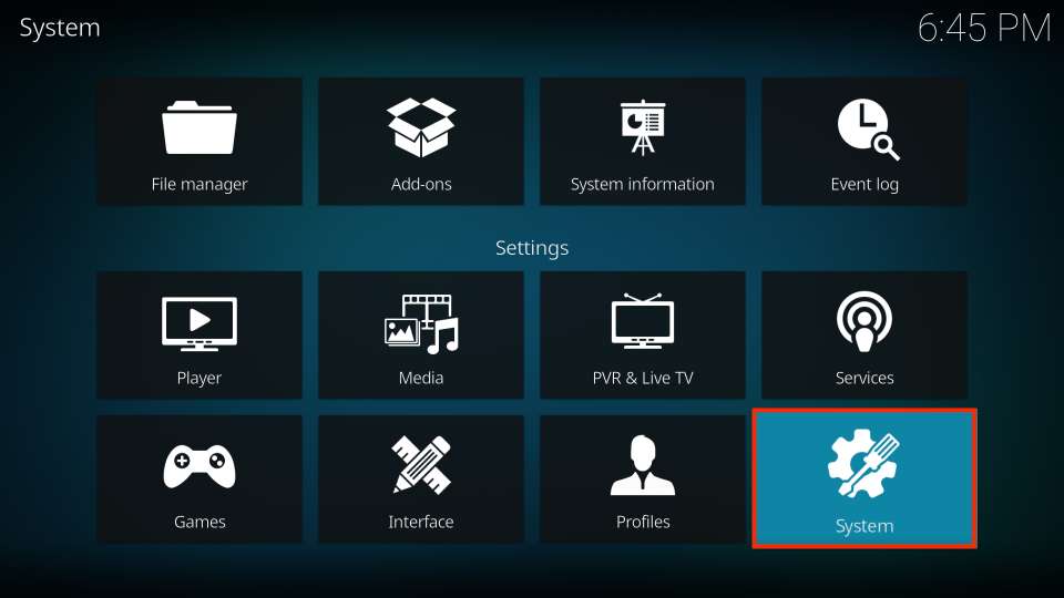 kodi system 