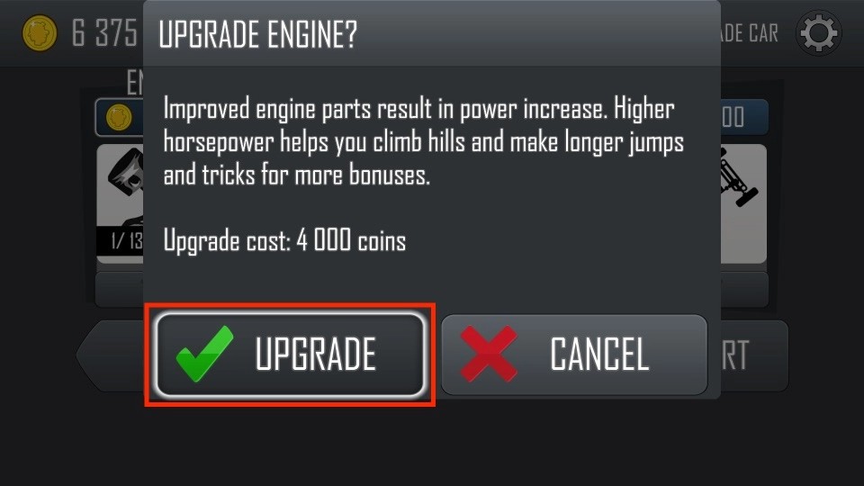 click on upgrade button