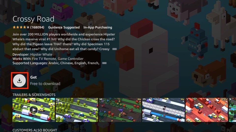 how to get crossy road on firestick