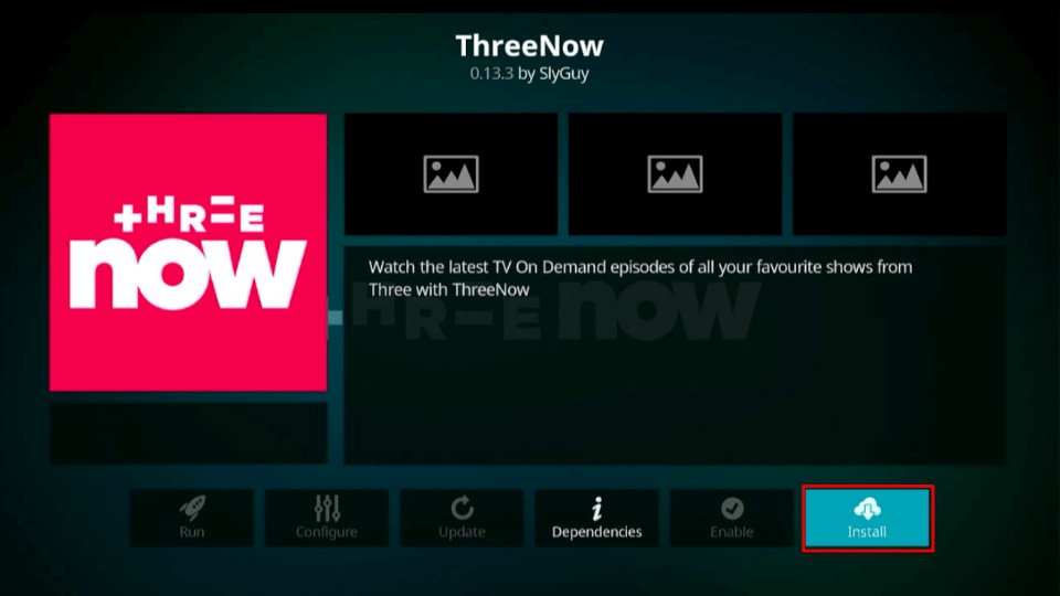 how to install three now kodi addon