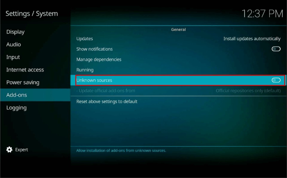 enable unknown sources