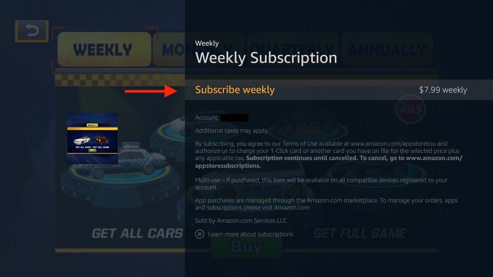 select weekly subscription