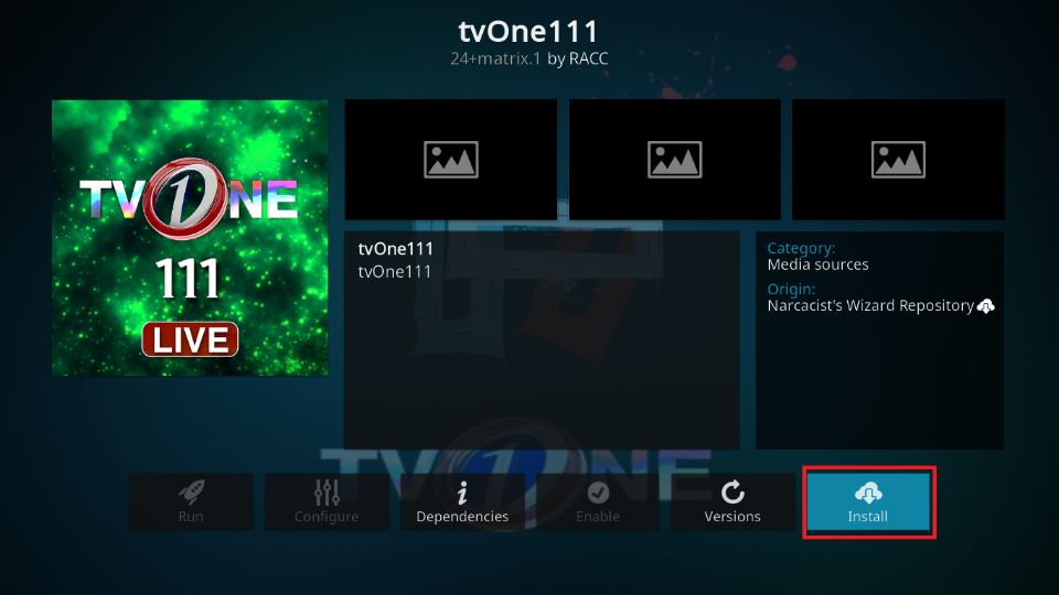 how to install tvone111 kodi addon