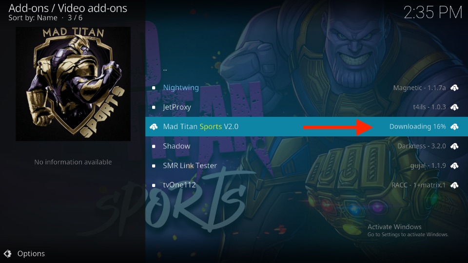 Downloading Mad Titan Sports V2.0