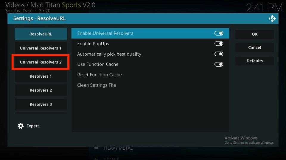 select Universal Resolvers 2