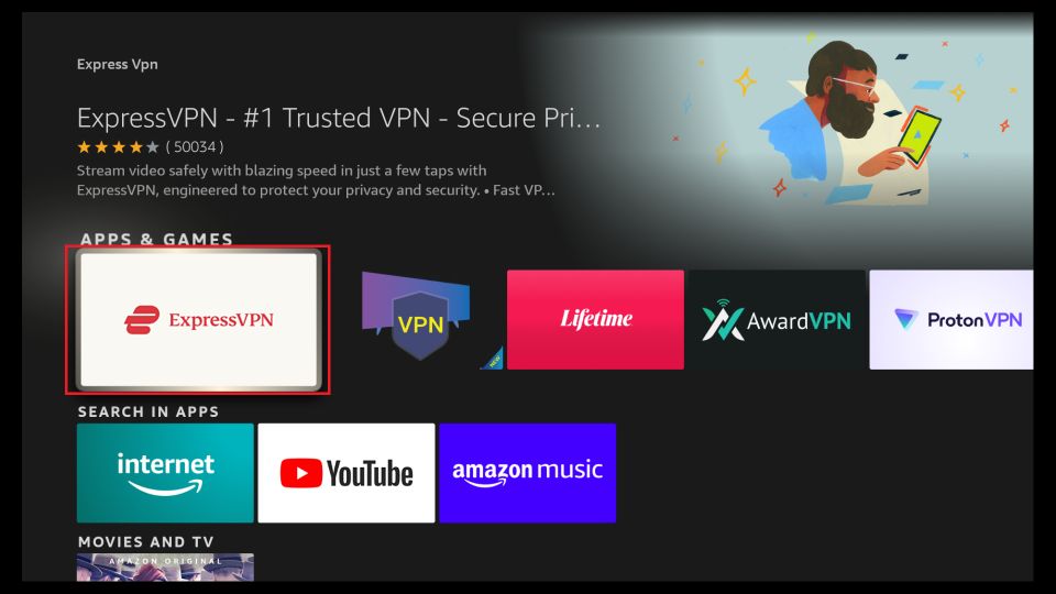 click the expressvpn icon