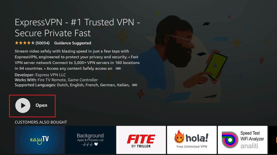 open expressvpn on firestick