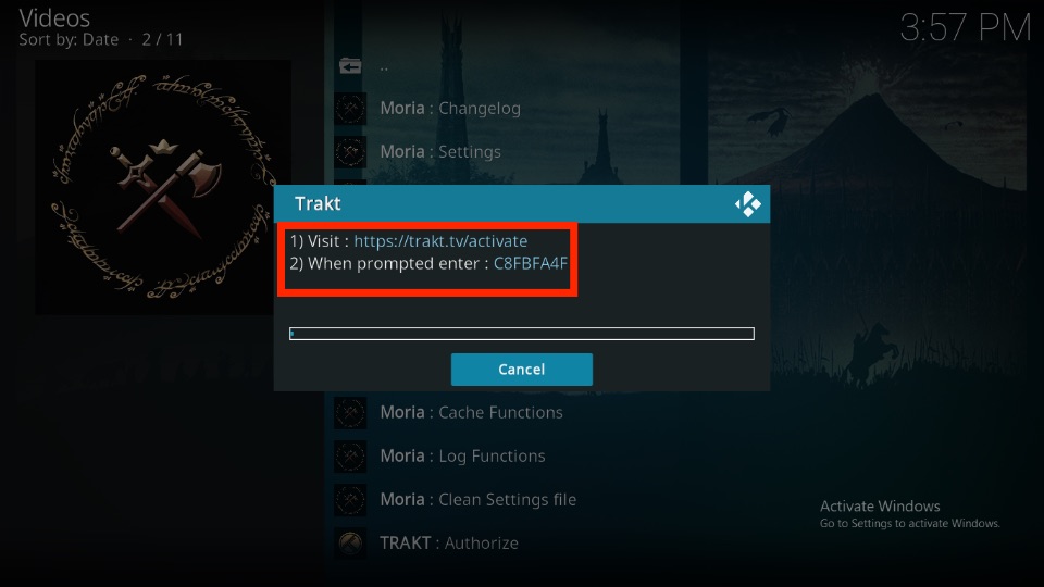 Activate Trakt