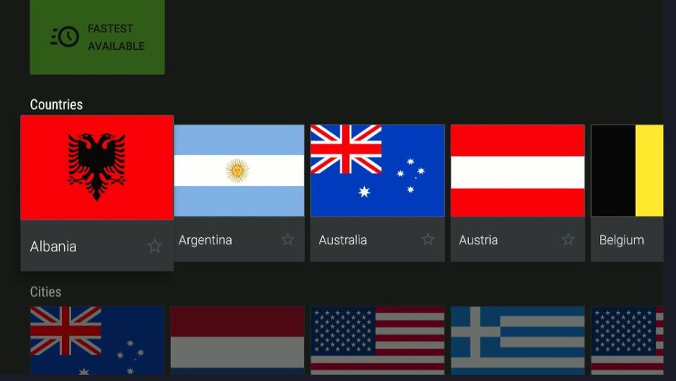 select a country