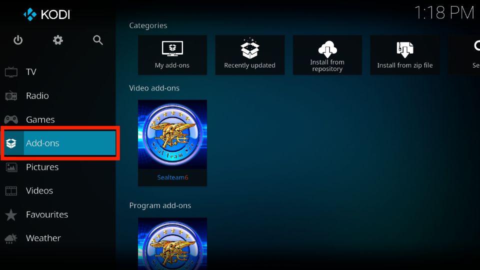select addons