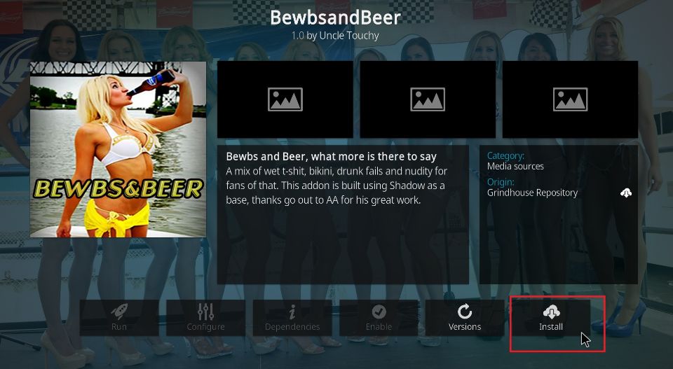 how to install Bewbsandbeer kodi addon