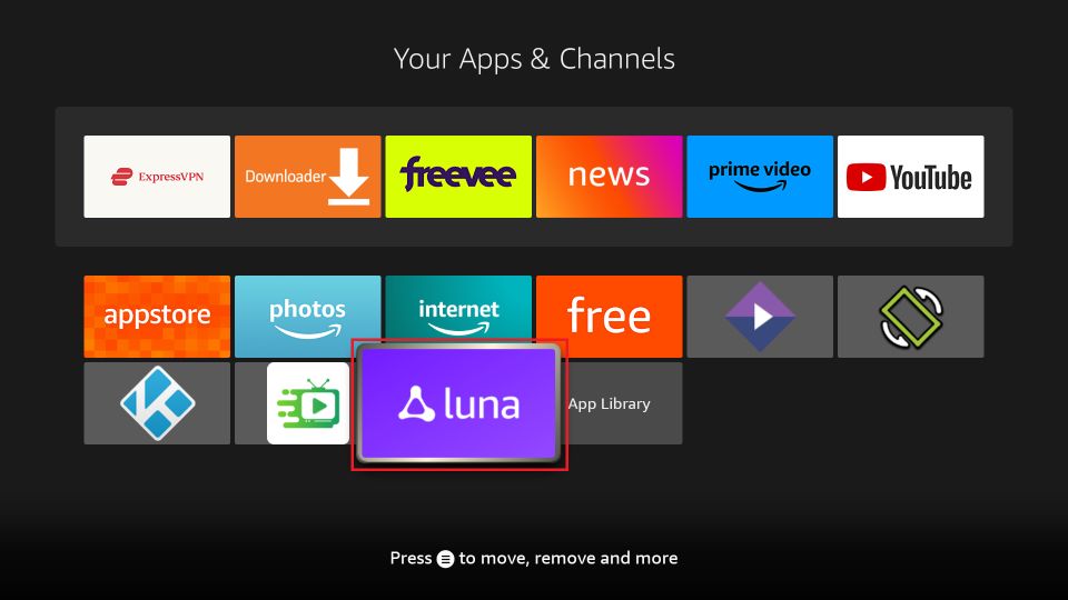 Launch Luna on firestick