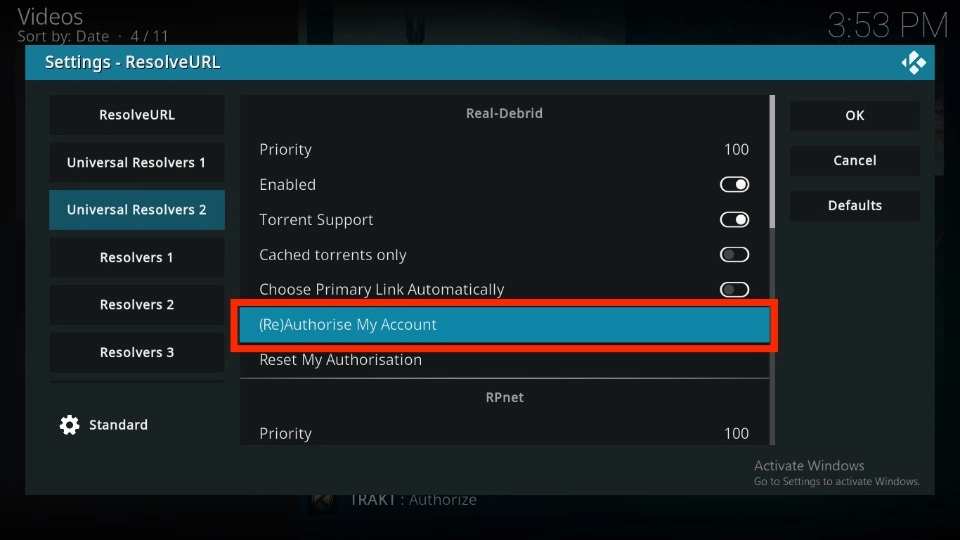 (Re)Authorise My Account
