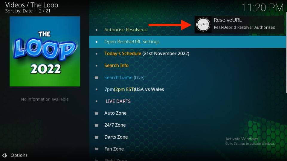 how to install the loop kodi addon