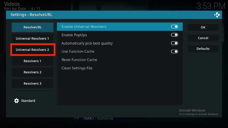 open the Universal Resolvers 2