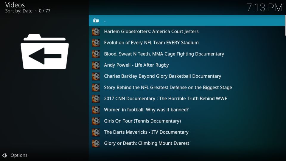 sportz kodi addon guide