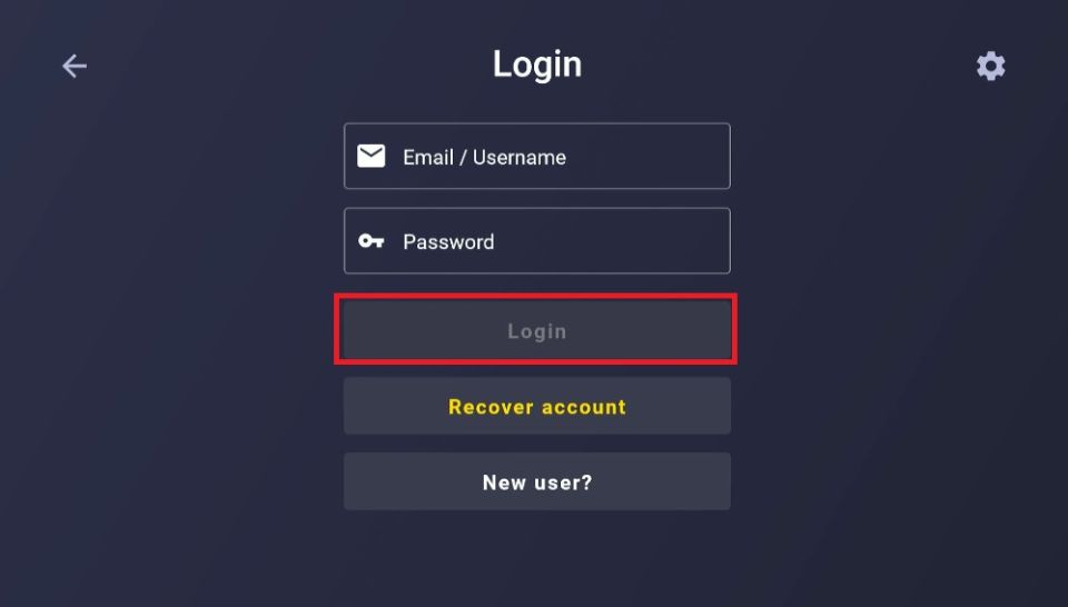 click login