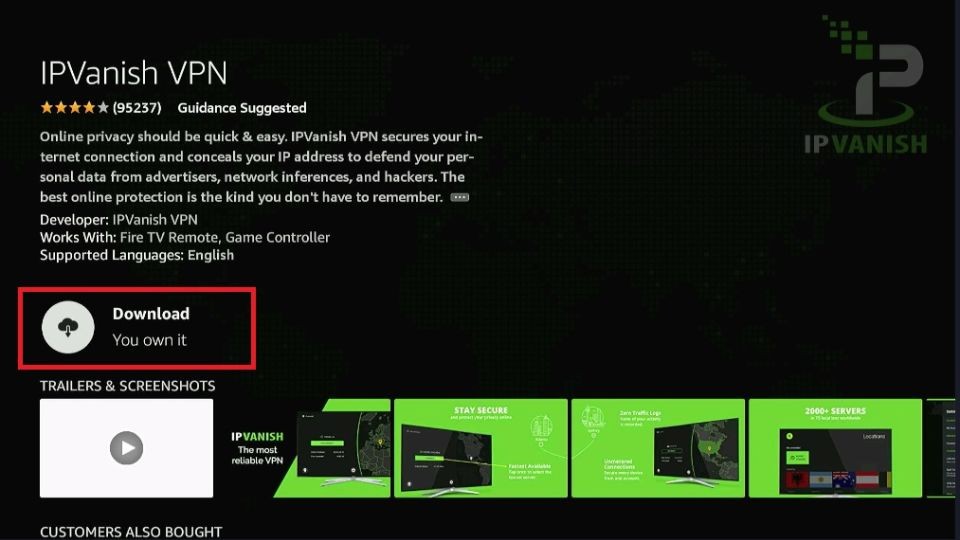 how to get ipvanish on firestick