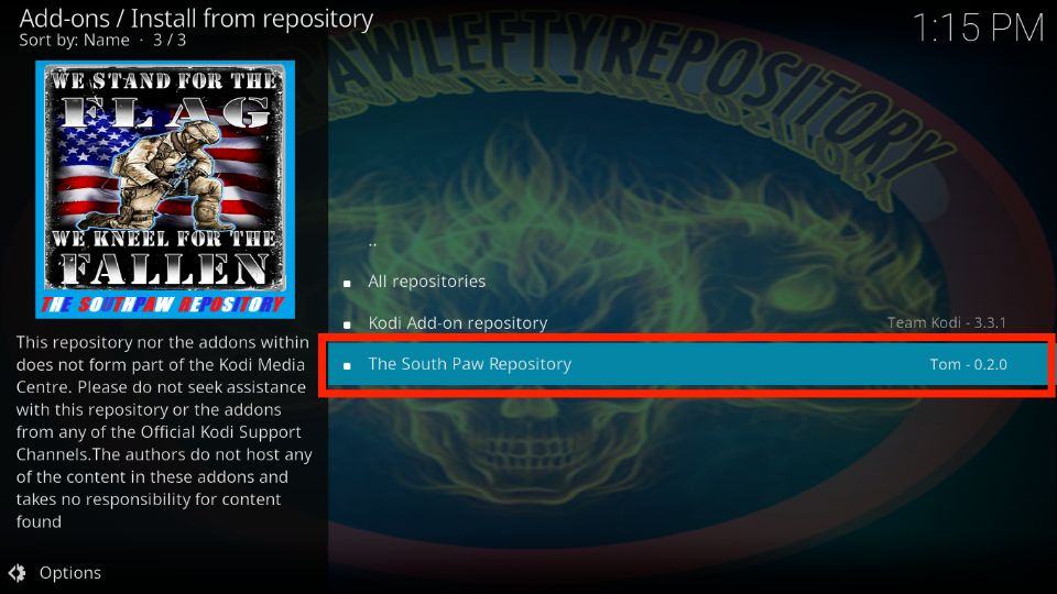 select The South Paw Repository
