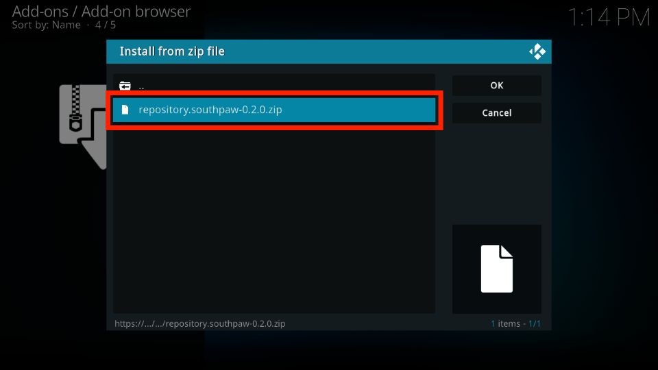 southpaw repository zip file