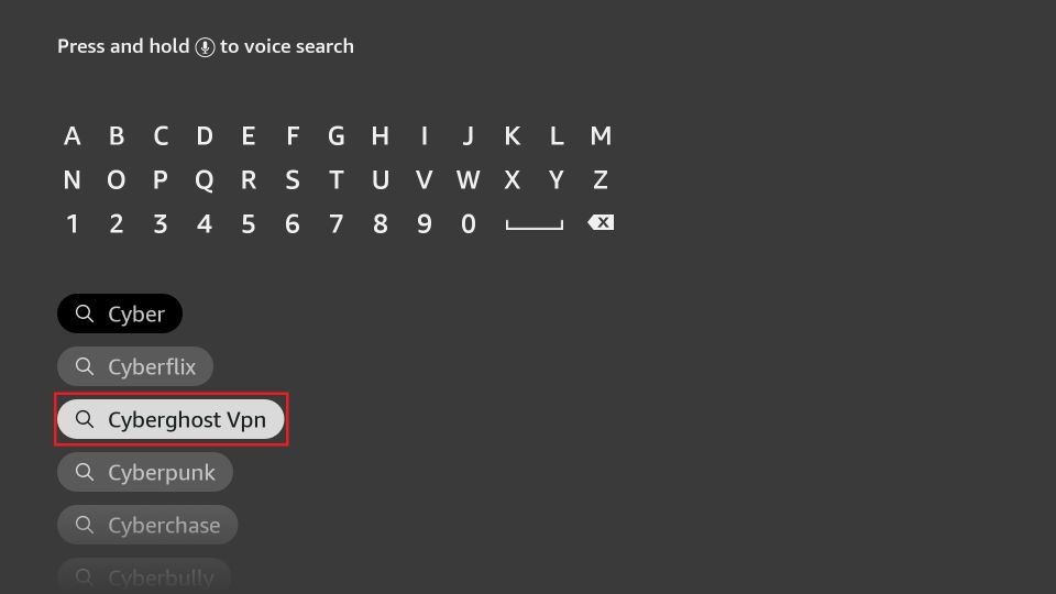 cyberghost firestick