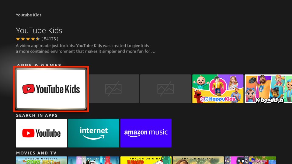 Youtube-Kids-Icon-on-firestick