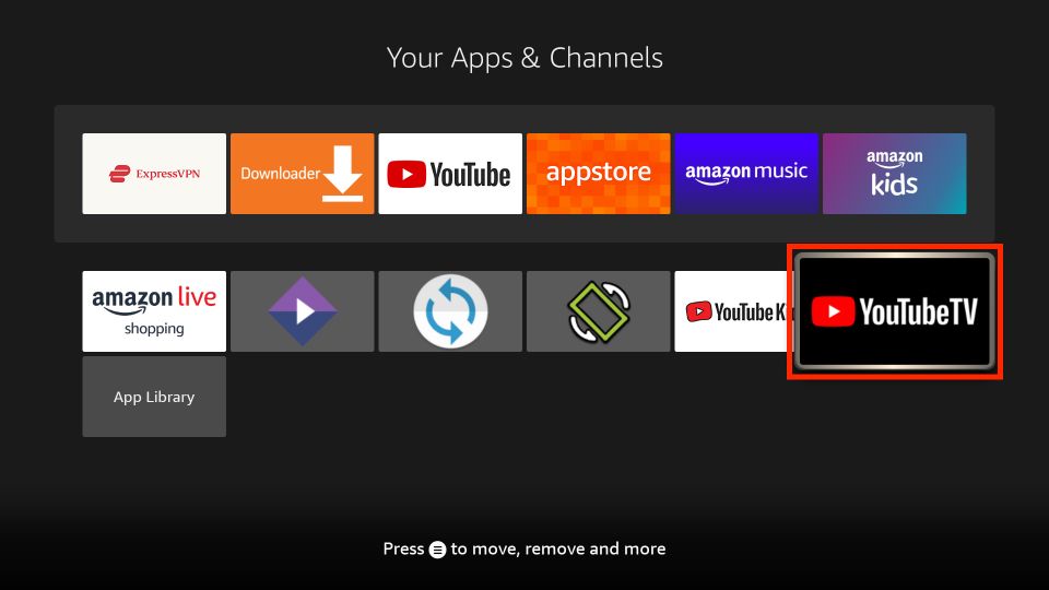 Click on Youtube TV