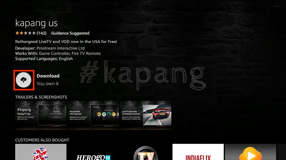 how to download kapang tv on firestick